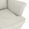 vidaXL Rocking Chair Wingback Cream Velvet and Solid Wood