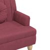 vidaXL Bench Wine Red Fabric (100% polyester), Plywood, Solid Rubber Wood