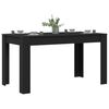 vidaXL Dining Table Black oak 140 x 74.5 x 76 cm Engineered wood