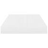 vidaXL Wall Shelf High gloss white Honeycomb MDF, metal Small Wall Shelf