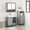 vidaXL Bathroom Furniture Set Grey Sonoma Engineered wood, metal, glass