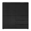FMD Drawers Chest Black Melamine-coated chipboard Medium