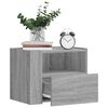vidaXL Wall-mounted Bedside Cabinet Grey sonoma Engineered wood Small