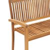 vidaXL Garden Bench Teak Solid Teak, Polyester 50.6 in wide Stackable