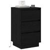 vidaXL Bedside Cabinet with Drawer Black Oak 15.35 x 13.58 x 25.59 in