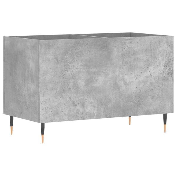 vidaXL Record Cabinet Concrete Gray Engineered Wood, Iron Medium