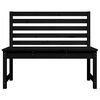 vidaXL Garden Bench Black Solid pine wood Standard Durable
