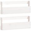 vidaXL Wall-mounted Shoe Rack Set of 2 White Solid Pine Wood