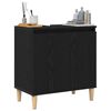 vidaXL Bathroom Sink Cabinet Black Oak 22.83 x 12.99 x 23.62 in