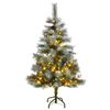 vidaXL Artificial Hinged Christmas Tree Green and White