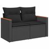 vidaXL Garden Sofa Set Black