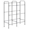 vidaXL Storage Shelf for 6 Crates Silver 37.8x13.0x45.7" Steel