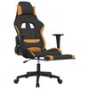 vidaXL Gaming Chair Black and Orange Polyester, Metal, Plywood, Foam