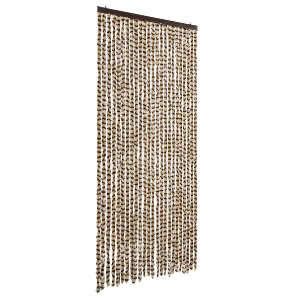 vidaXL Fly Curtain Beige and Brown 39.4x78.7" Chenille