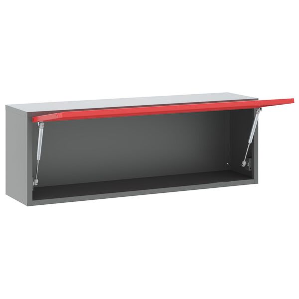 vidaXL Tool Cabinet Red and gray 100 x 25 x 35 cm Powder-coated steel