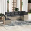 vidaXL Garden Sofa Set Light Grey PE Rattan Modular Garden Sofa Set