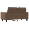 vidaXL 2-seater Sofa Brown 100% polyester, metal, textilene Medium Sofa
