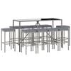 vidaXL Garden Bar Set Gray, Black, Dark Gray