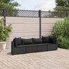 vidaXL Patio Sofa Set Set of 4 Black