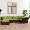 vidaXL Garden Lounge Set Brown, Green