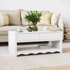 vidaXL Coffee Table Drammen White 99 x 55 x 45 cm Solid pine wood