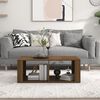 vidaXL Coffee Table Brown Oak Engineered Wood 39.4 in x 19.7 in x 14.2 in