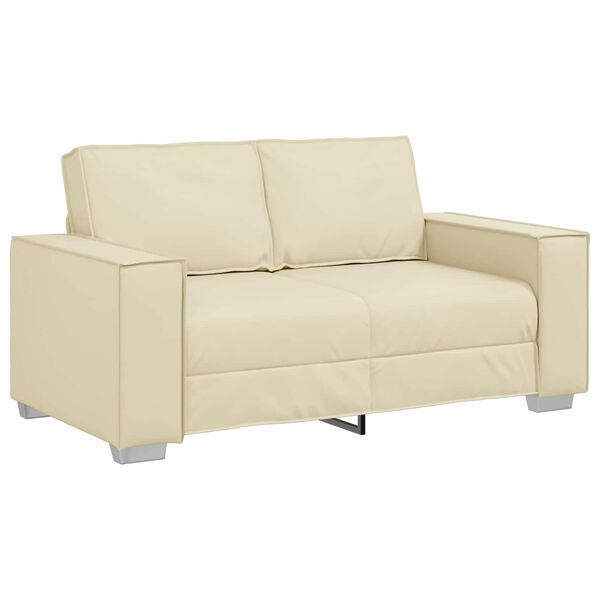 vidaXL Sofa Cream 62.99 x 30.71 x 33.07 in Fabric