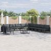 vidaXL Garden Sofa Set with Cushion Anthracite Steel