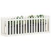 vidaXL Garden Raised Bed White Solid Pine Wood 78.7x19.7x27.6 in Durable