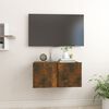 vidaXL TV Cabinet Smoked oak Engineered wood Compact TV Cabinet