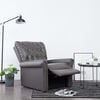 vidaXL Reclining Chair Gray Faux Leather Medium Reclining Chair