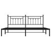 vidaXL Bed Frame Black Powder-Coated Steel 78.7 x 78.7 in Bed Frame