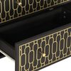 vidaXL Side Cabinet Set of 3 Black Solid mango wood Medium Cabinet