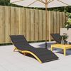 vidaXL Sun Lounger Cushion Black Oxford fabric (100% polyester)