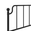vidaXL Metal Bed Frame without Mattress with Headboard Black 35.4"x78.7"