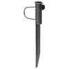 vidaXL Parasol Stand Black Galvanized steel Compact Adjustable Armrests