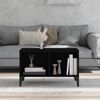 vidaXL Coffee Table Black Engineered wood, Metal Medium Coffee Table