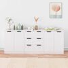 vidaXL Sideboard Set of 3 White Engineered wood Standard Sideboard