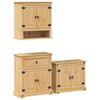 vidaXL Bathroom Furniture Set Honey Solid pine wood L