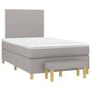 vidaXL Box Spring Bed with Mattress Light grey, White