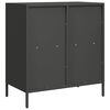 vidaXL Sideboard Black Cold-rolled steel Sideboard Rectangular