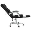 vidaXL Reclining Office Chair Black Faux leather, metal, plywood, foam