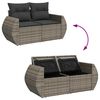 vidaXL Garden Sofa Set Gray, Dark Gray
