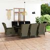 vidaXL Patio Dining Set Set of 8 Brown, Black PE Rattan Large