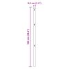 vidaXL Fence Post 52 pcs Grey 1.26 x 1.26 x 39.37 in