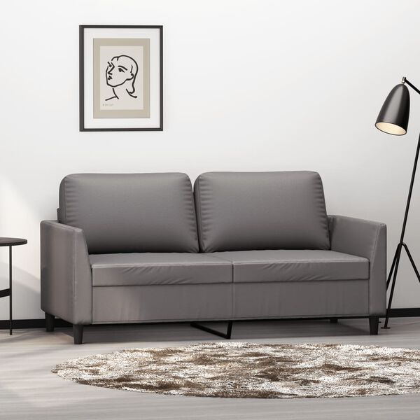 vidaXL 2-seater Sofa Grey