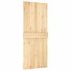 vidaXL Sliding Door with Hardware Set 33.5x82.7" Solid Wood Pine
