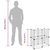 vidaXL Pet Cage Black Powder-coated steel Adjustable size
