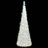 vidaXL Artificial Christmas Tree White PVC 70.9 in tall, 23.6 in wide