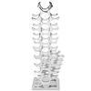 vidaXL Wine Rack Aluminum Silver 27 Bottles